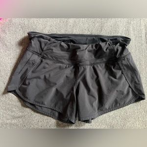 Black Lululemon running shorts. No tags. Assuming to fit a small or medium